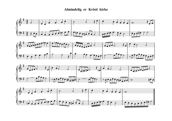 Salmeforspil til "Almindelig er Kristi Kirke" Salmeforspil til "Almindelig er Kristi Kirke"