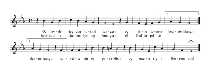 O, havde jeg dog tusind tunger O, havde jeg dog tusind tunger