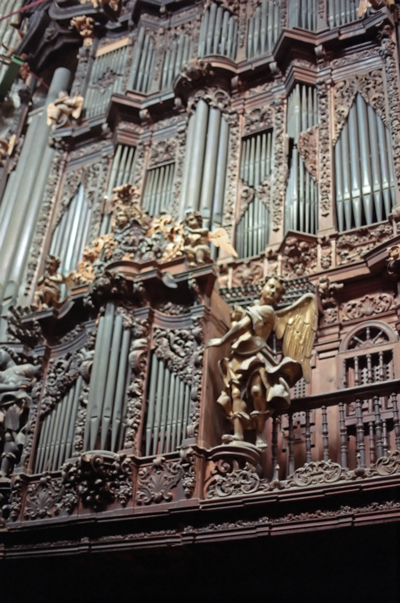 Udsnit af Nassarres orgel i katedralen i Mexico City